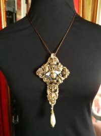 Alchemy Cross, Gothic Talisman Medieval Templar, Rosicrucian Witchcraft Symbols, Sacred Amulet Gold Bee Pendant