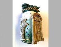 Spell Jar, White Magic Potion, Happyness Witch Altar Apothecary Vintage Bottle, Felicity Ballerina Mason