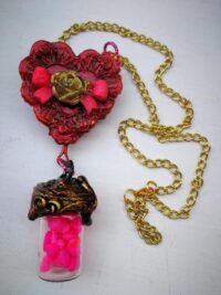 Love Amulet of Desire, Attraction Spell Jar Vial Charm Passion Irresistible Aura Talisman Heart Protection