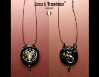 Baphomet Pendant, Magic Talisman Goth Jewel, Satanic Symbol Lucifer Sigil, Inverted Pentagram Dragon Oathsworn