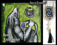 Botis Demon Protective Talisman Amulet Evil Eye, Magic Power Goth Jewel Witchcraft, Lemegeton Ars Goetia Sea Monster