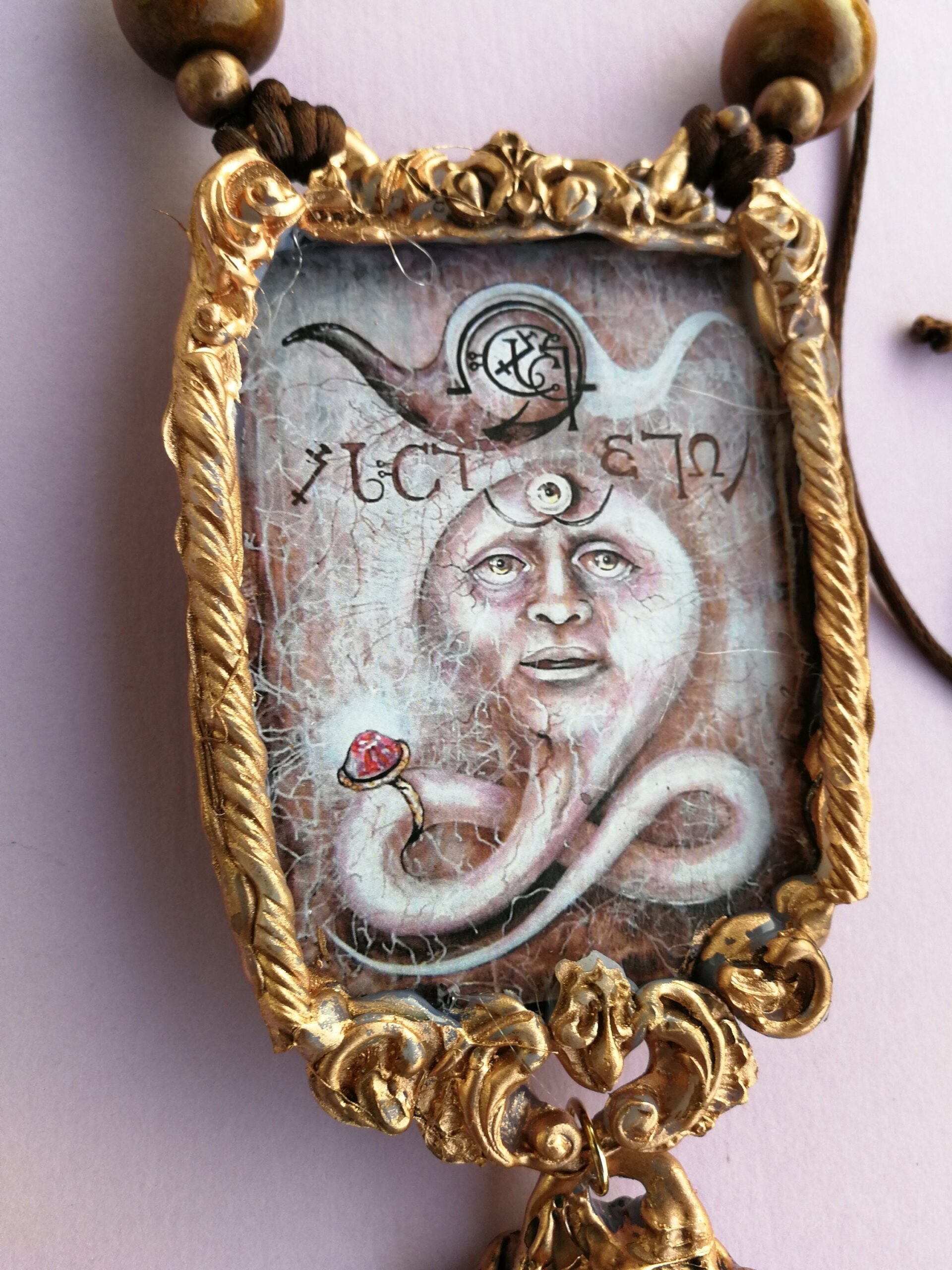 Ars Goetia Talisman Agaliarept Demon Lemegeton Seal Amulet Pendant, Gothic Witch Necklace Witchcraft Occult