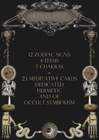 Hermetic tarot, magic cards deck, major arcana, wicca tarot, occult pagan divination, zodiac card, chakra energy, zodiac