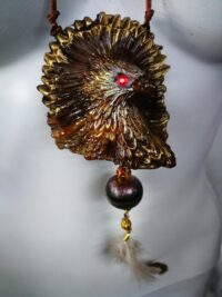 Witch Familiar Amulet, Ancient Spirit Companion Royal Eagle Blessing Spell, Occult Jewelry Talisman Pendant