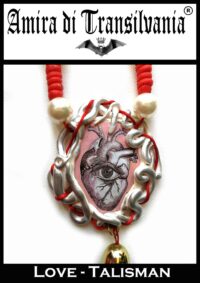 Love Talisman, Burning Arrowed Heart, Attraction Amulet Eternity Loveling, Protection Talisman Pendant Charm