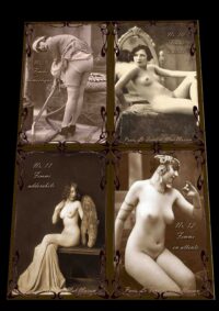 Erotic Tarot, Oracle Cards Vintage Sexy Bordell Image, Nude Woman Female Body, Antique Photography