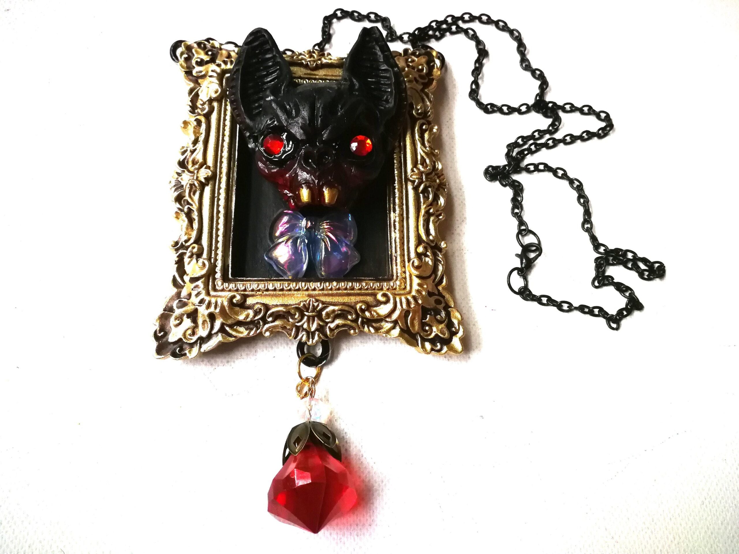 Bat Vampire, Gothic Talisman Transilvania Dracula Amulet Pendant, Magical Power Magick Spell, Immortality Eternal Life