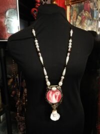 Evil Eye Necklace, Protective Talisman Pendant, Protection Amulet Witch Jewelry Hand Help Spirit Vessel