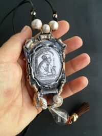 The Alchemist, Paracelsus Homunculus Talisman, Esoteric Knowledge Amulet, Alchemy Symbols Pendentif, Hermetic Philosophy