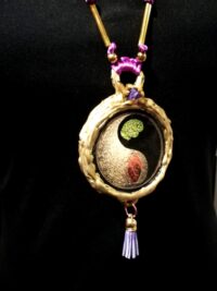 Yin & Yang Buddhist Tibetan Protective Magic Talisman, Ethnic Jewelry Prayer Amulet, Buddha Yoga Symbol
