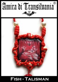Sign of Pieces, Astrological Talismans Necklace, Zodiac Amulet Pendant, Fish Water Symbols Occult Jewelry Animals