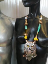 Witch Familiar, Ancient Spirit Companion Tawny Owl Blessing Spell, Talisman Magical Power Bird Amulet