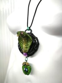 Green Snake Talisman Pendant, Feng Shui Amulet, Dune Imperium Magic Power Life Forever Jewelry