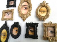 Evil Eye Protection Wall Hanging, Victorian Art Witch Vintage Home Decor, Gothic Baroque Frame
