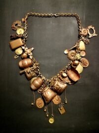 Antique Jewelry, Vintage Ethnic Tribale Witch Necklace, Celtic Boho Shamanic Pendant, Magic Sacred Amulet
