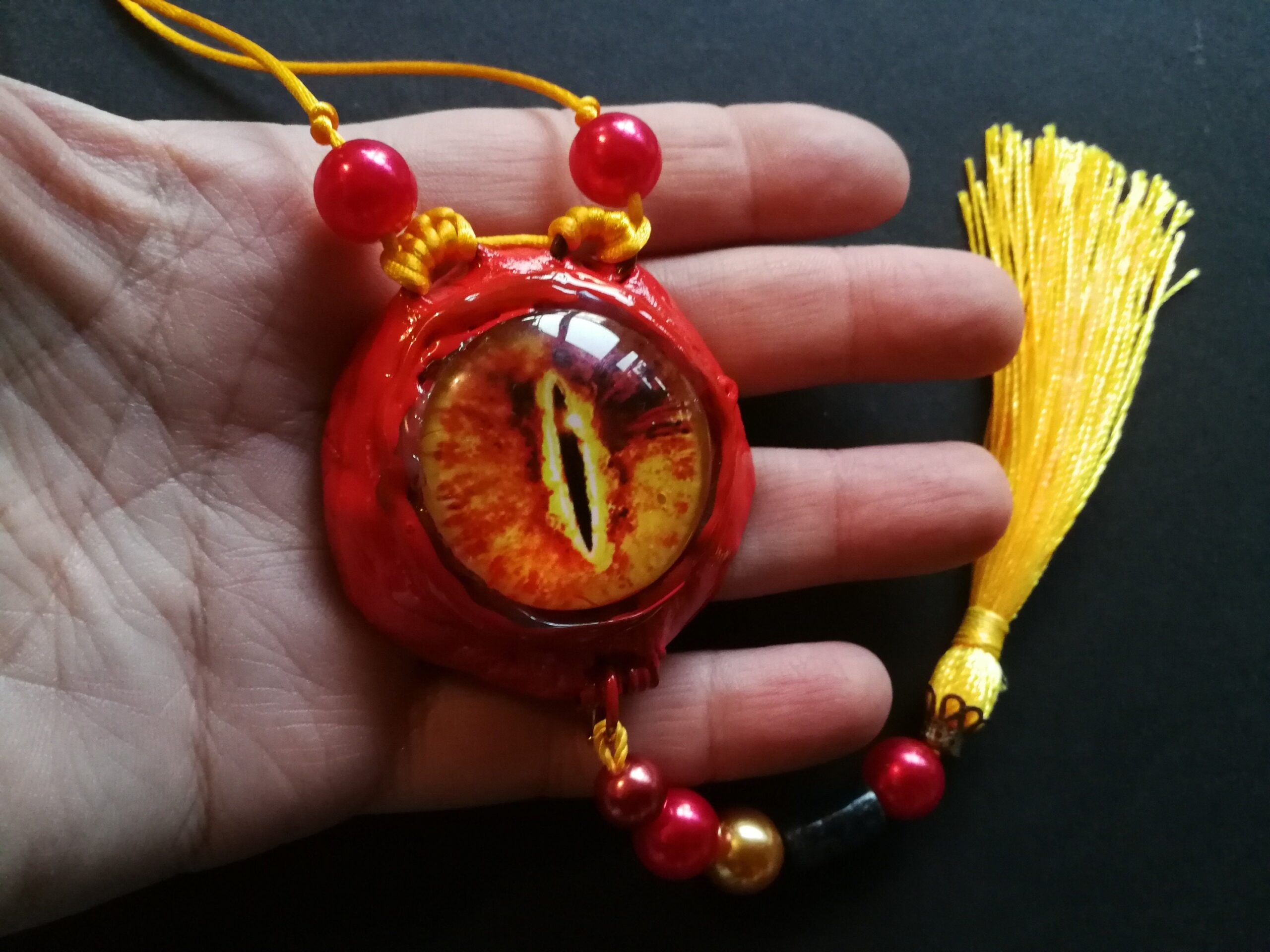 Protective Talisman, Protection Amulet Lord of the Rings Sauron Eye, Necklace Magic Esoteric Jewelry Pendant