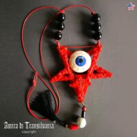 Inverted Pentagram Star, Talisman All Seeing Eye Amulet, Satanic Pendant Symbol Sigil of Lucifer