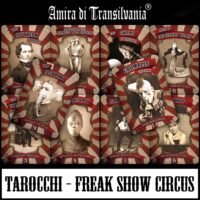 Freak Show, Circus Tarot Cards Deck, Scary Clown Creepy Vittorian Steampunk, Curiosity Curio Cabinet, Weird Oddities