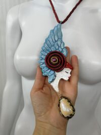 Guardian Angel, Cherubim Pendant Winged Angel Wings, Magic Talisman Archangel Cherub Amulet Infinity Power
