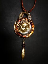 Celestial Amulet, Sun and Moon Magic Talisman, Astrological Magical Power Symbol, Prayer Pendant Energy