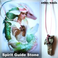 Witch Familiar, Ancient Companion Dragon Spirit Guide, Uncut Gemstone Pendant, Magic Raw Stone Amulet