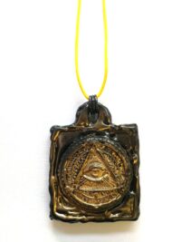 Masonry Symbol, Fraternal Mason Necklace, Masonic Talisman, Illuminati Triangle All Seeing Eye, Freemason Amulet Pendant