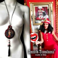 Dracula Jewelry, Magic Talisman Necklace, Bat Vampire Gothic Amulet, Romania Transylvania Castle Vlad Tepes