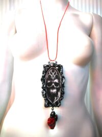 Elohim Talisman YHWH Yahweh Pendant, Powerful & Success Occult Jewelry Magic Symbol, Gothic Skull Amulet