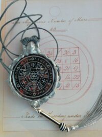 Handwritten Book, Antique Manuscript Occult Grimoire, Kabbalah Lesser Key of Solomon, Magic Kabbalistic Seal