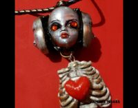 Voodoo Doll, Dark Magic Talisman Cursed Haunted Witchcraft, Pendant Witch Jewelry Skull Skeleton Amulet