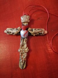 Satanic Cross, Little Devil Pendant in Deviled Egg, Sigil of Lucifer Satan Baphomet, Royal Crown Artcraft Esoteric Jewelry