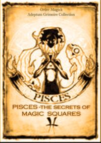Pisces Sign Antique Book, Occult Magic Square, Kabbalah Numerology Astrology Book, Zodiac Horoscope Pagan Symbols