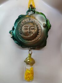 Sun and Moon, Magical Power Pendant, Magic Talisman Astrological Symbol, Urn Stones Jewelry Amulet