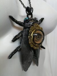 Cicada Necklace - Luck Mexican Magick Amulet Attract Money Wealth Abundance Path to Success & Rich Life