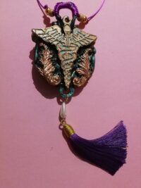 Angel of Death Azrael, Mercury Symbol Pendant, Skull Amulet Gothic Talisman Occult Magic Azazel