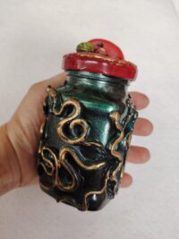 Love Potion, Mason Spell Jar, Snake Apothecary Bottle Magic Poison Elixir Secret Altar Decor