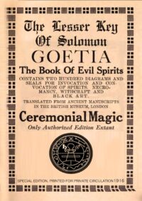 Ars Goetia, Lesser Key of Solomon Demonology Book, Magic the Gathering Occult Symbols, Magick Occultism Grimoire