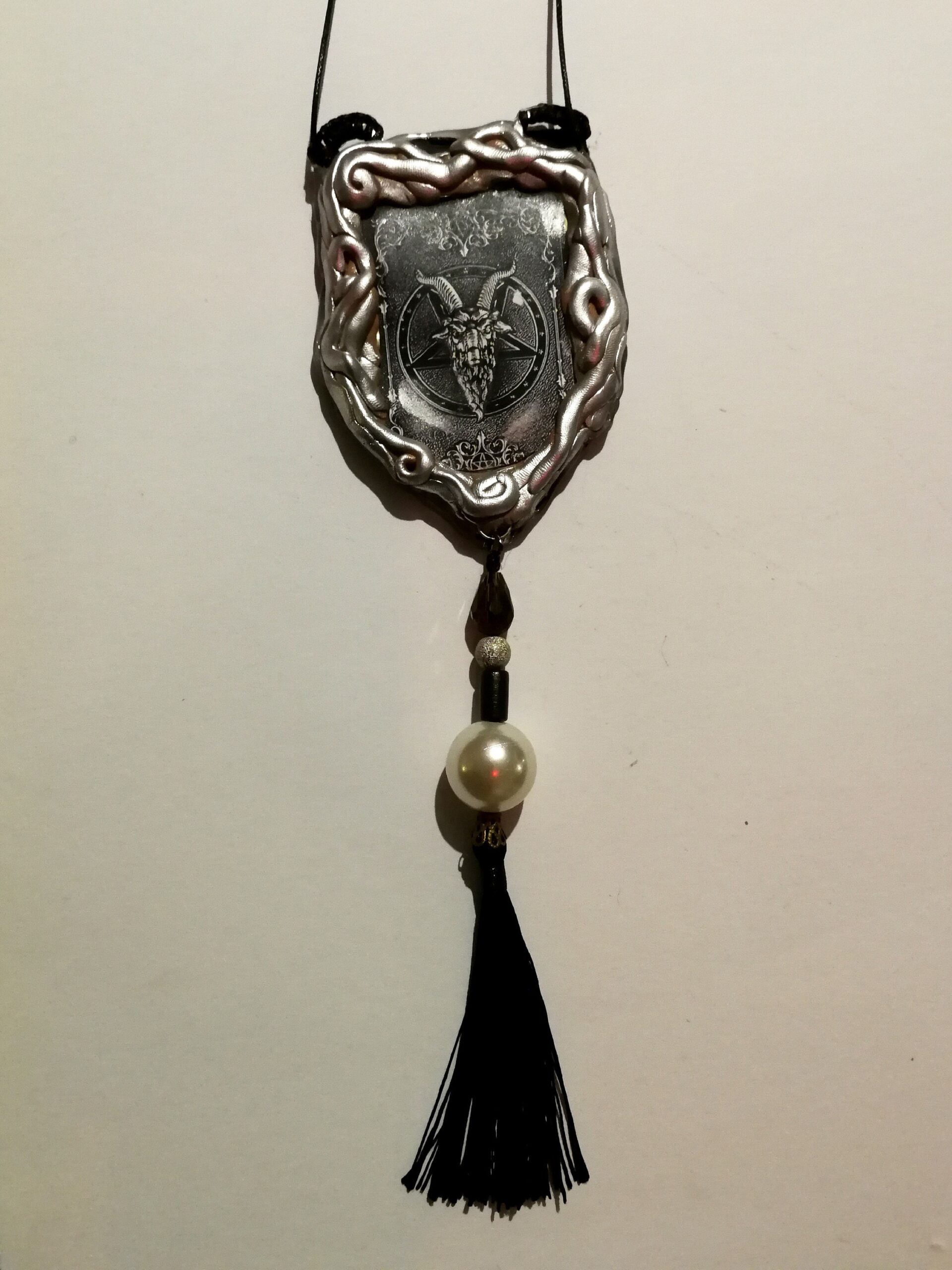 Sigil of Baphomet, Magic Talisman Templar Symbol, Black Magick Goth Jewel, Satanic Necklace Lucifer Satanist Pentagram