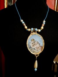 Guardian Angel, Cherubim Pendant Magic Symbols, Angel Wings Magic Talisman, Archangel Charm Seraphim, Cherub Jewelry Bib