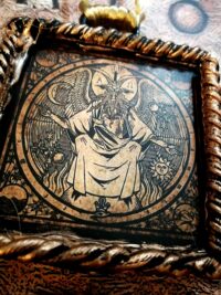 Satanic Symbol, Baphomet Talisman Satan Devil Pendant, Magic Satanist Ritual Amulet, Black Goat Occult Magick