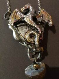 Dragon Crown Amulet, Medieval Celtic Shield, Triquetra Triskele Symbol, Gothic & Viking Symbols Antique Shieldmaiden