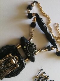 Tribal Jewelry, Maya Tribal Shaman Necklace, Native American Talisman Pendant, Ethnic Aztec Tribe Mask