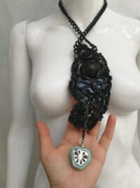 Snake and Apple, Love Talisman Another Day in Paradise, Djinn Serpent Amulet Occult Jewelry