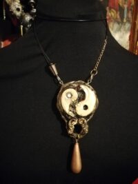 Yin and Yang Prayer Amulet, Tara Goddess Quan Yin Talisman, Kwan Oriental Yoga Symbol