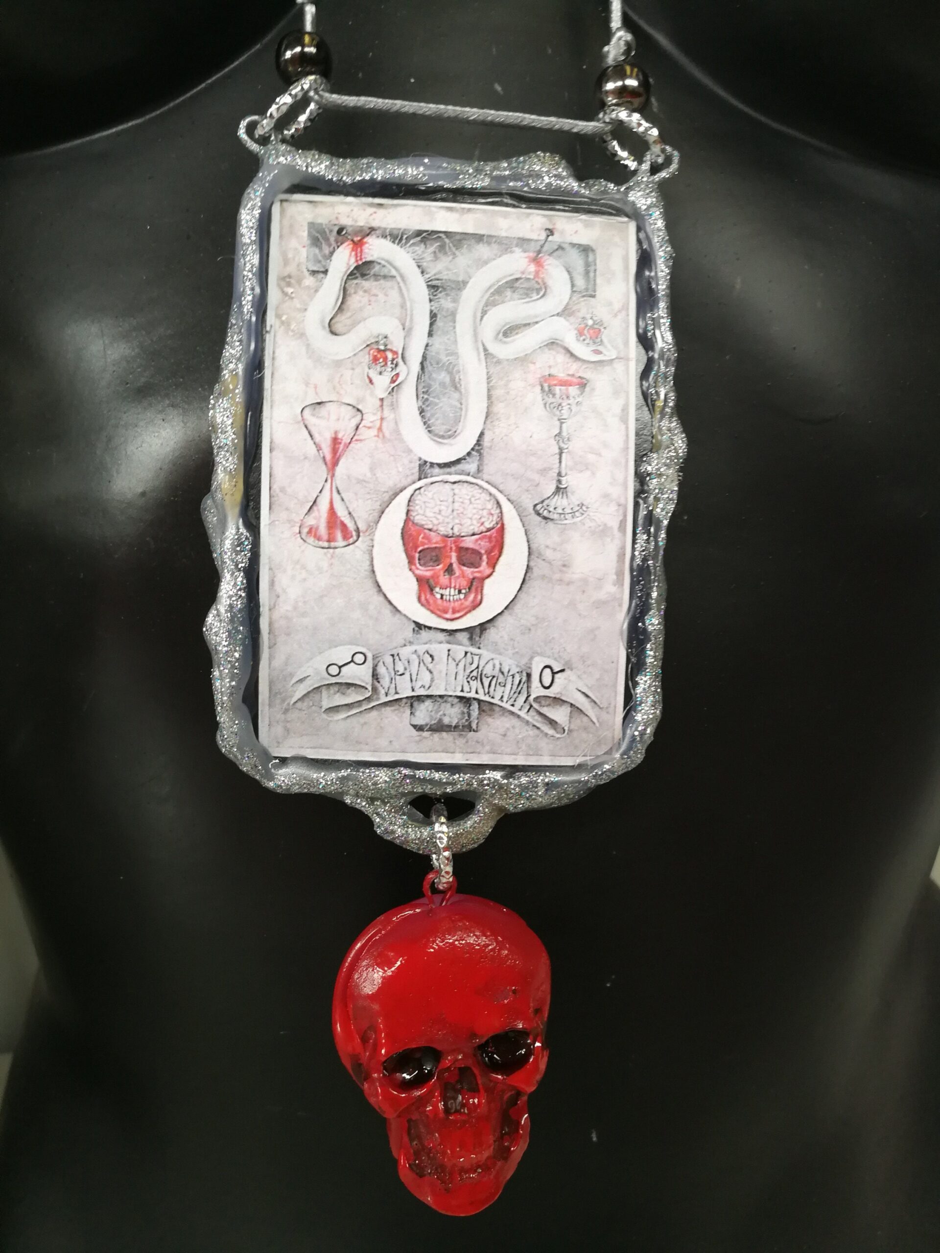 Skull Snake, Life Forever Tao Talisman Immortality, Magic Power Evil Eye Pendant Gothic Amulet
