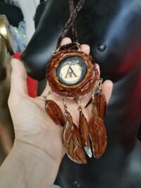 Shaman Drums, Evil Eye Dream Catcher Talisman, Dreamcatcher Pendant Amulet Spirit Guide Native American