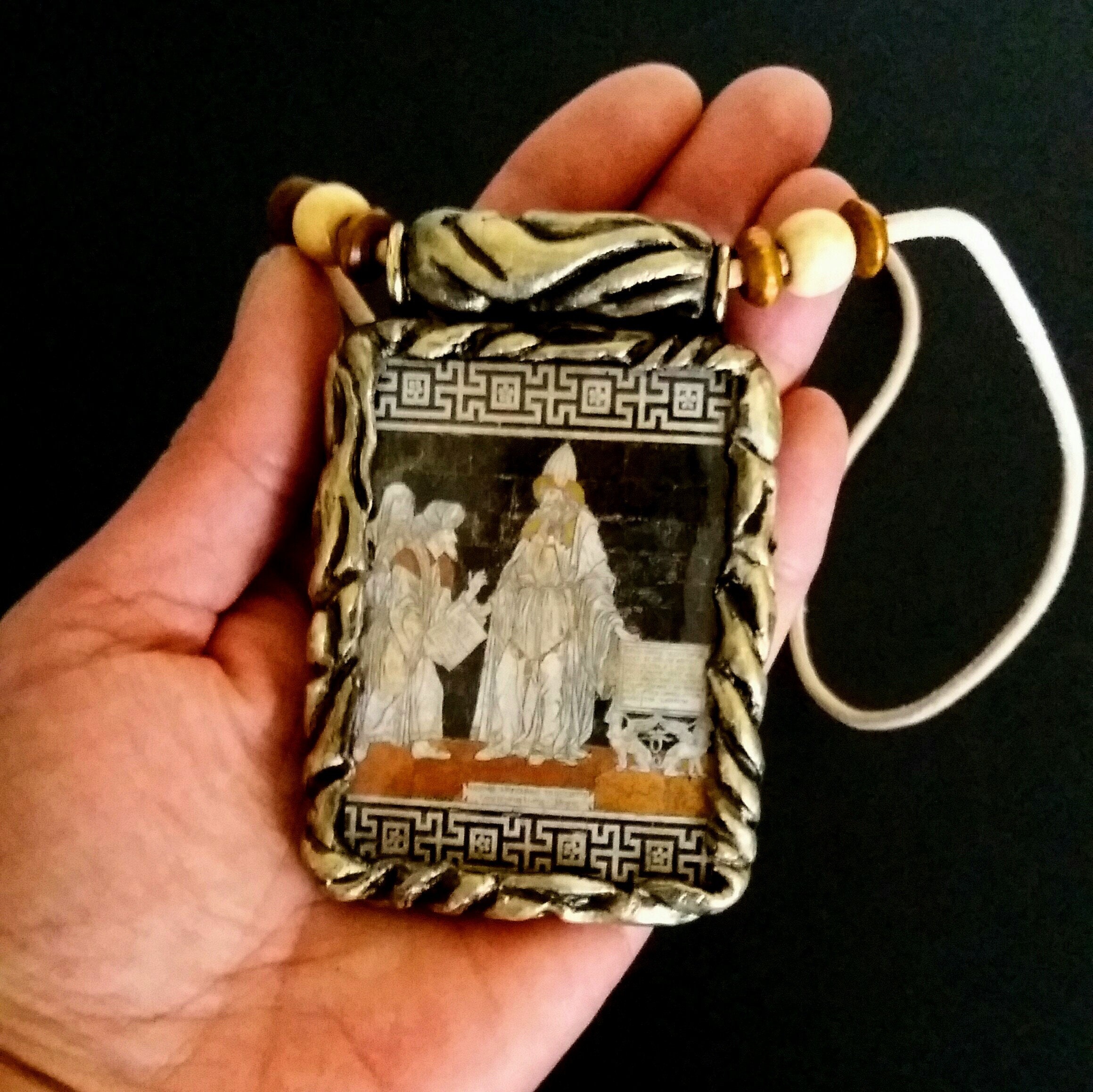Hermes Trismegistus Pymander, Kybalion Alchemy Symbol Jewelry, Vitriol Magic Talisman, Hermes Alchemist Amulet Pendant