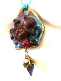 Harry Potter Chocolate Frog, Wizard Dark Academia Poison Dart Frog, Witch Toad Jewelry Amulet Pendant, Witchcraft Occult