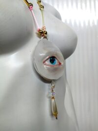 Realistic Eye, Angelic Protection Talisman Archangel Protective Amulet, Occult Jewelry Symbol Good Luck Pendant