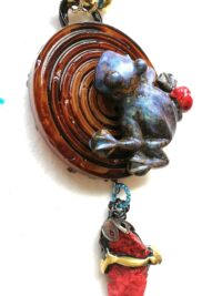 Chocolate Frog, Wizard Dark Academia Amulet, Witch Toad Pendant Witchcraft Harry Potter Practical Magic